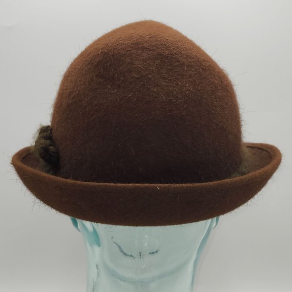 Rein Haar Bavarian Brown Wool Alpine Tyrolean Hat Metal Bayern Lion Crest Pin - Picture 4 of 12